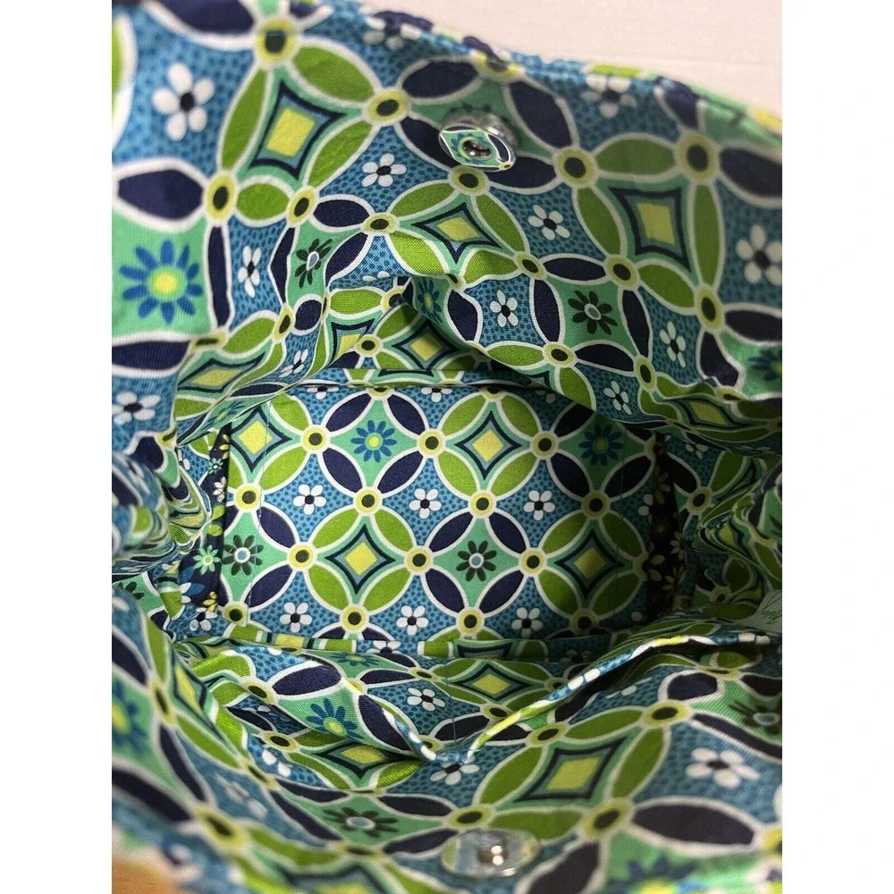 Vera Bradley Daisy‎ Small Handbag Purse Blue Green